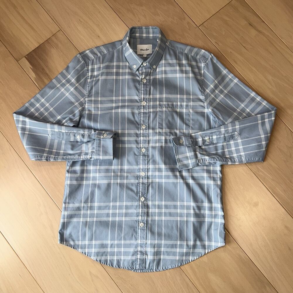 Steven Alan Button-Up Plaid Shirt Long Sleeve Men’s Small